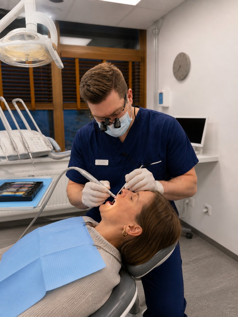 Kompositlagning på kliniken